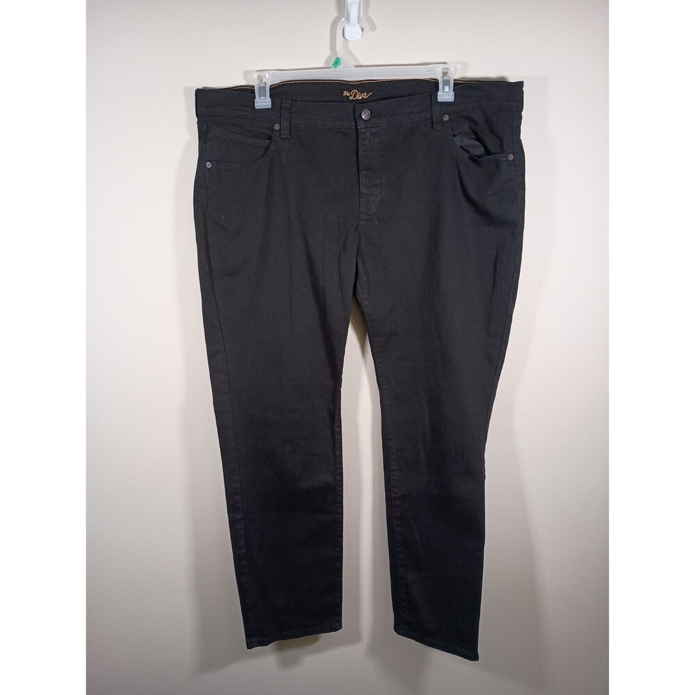 Old Navy Jeans Womens Plus Size 20 Regular Black The Diva Straight Stretch